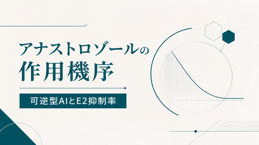 アナストロゾールの作用機序｜可逆型AIとE2抑制率