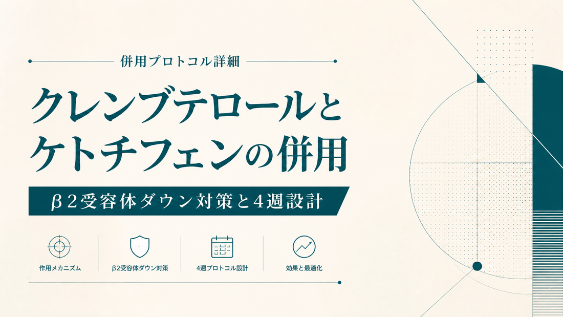 クレンブテロールとケトチフェンの併用プロトコル詳細｜β2受容体ダウン対策と4週設計