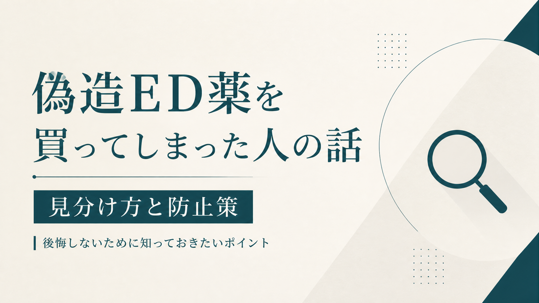 偽造ED薬を買ってしまった人の話 見分け方と防止策