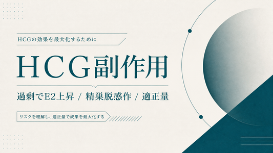 HCG副作用｜過剰でE2上昇/精巣脱感作・適正量