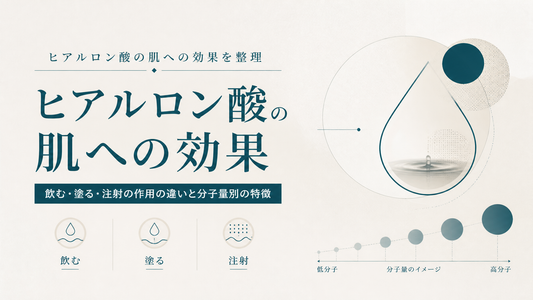 ヒアルロン酸の肌への効果を整理｜飲む・塗る・注射の作用の違いと分子量別の特徴