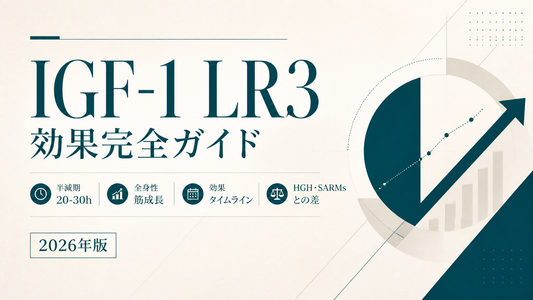IGF-1 LR3効果完全ガイド｜半減期20-30h・全身性筋成長・タイムライン・HGH/SARMsとの差【2026年版】