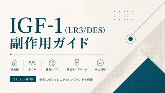 IGF-1(LR3/DES)副作用ガイド｜低血糖・むくみ・腫瘍リスク・採血モニタリング・中止判断【2026年版】