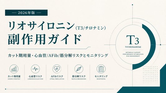 リオサイロニン(T3/チロナミン)副作用ガイド｜カット期用量・心血管/AFib/筋分解リスクとモニタリング【2026年版】