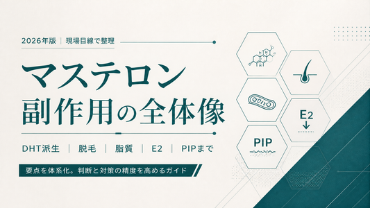 マステロン副作用の全体像｜DHT派生・脱毛・脂質・E2・PIPまで現場目線で整理【2026年版】