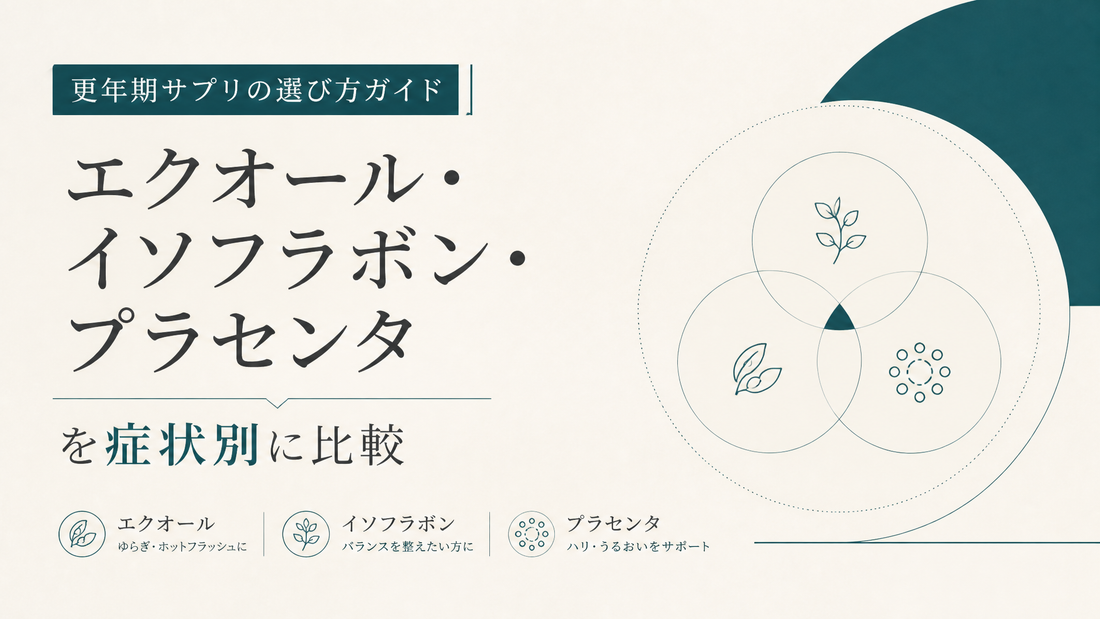 更年期サプリの選び方ガイド｜エクオール・イソフラボン・プラセンタを症状別に比較