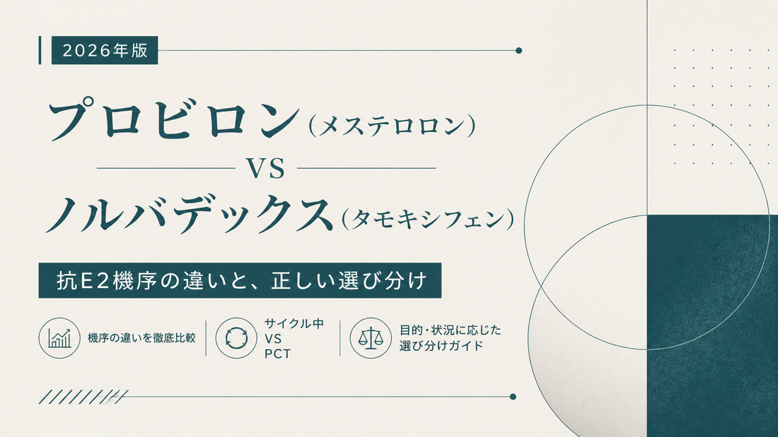 プロビロン(メステロロン) vs ノルバデックス(タモキシフェン)｜抗E2機序差・サイクル中vsPCT・選び分け【2026年版】