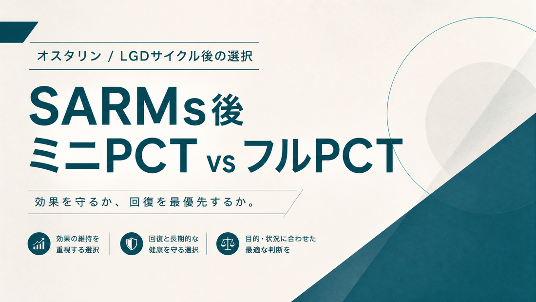 SARMs後ミニPCT vs フルPCT｜オスタリン/LGDサイクル後の選択