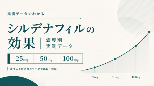シルデナフィルの効果｜25mg・50mg・100mgの濃度別実測データ