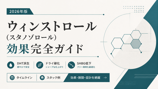 ウィンストロール(スタノゾロール)効果完全ガイド｜DHT派生のドライ硬化・SHBG低下・タイムライン・スタック【2026年版】