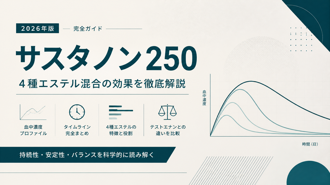 サスタノン250効果完全ガイド｜4種エステル混合の血中濃度プロファイル・タイムライン・テストエナンとの差【2026年版】