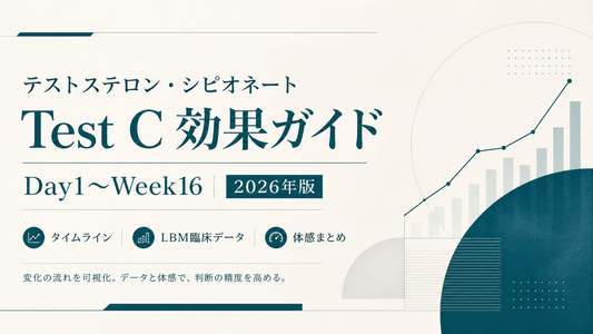 テストステロン・シピオネート(Test C)効果ガイド｜Day1〜Week16タイムライン・LBM臨床データ・体感【2026年版】