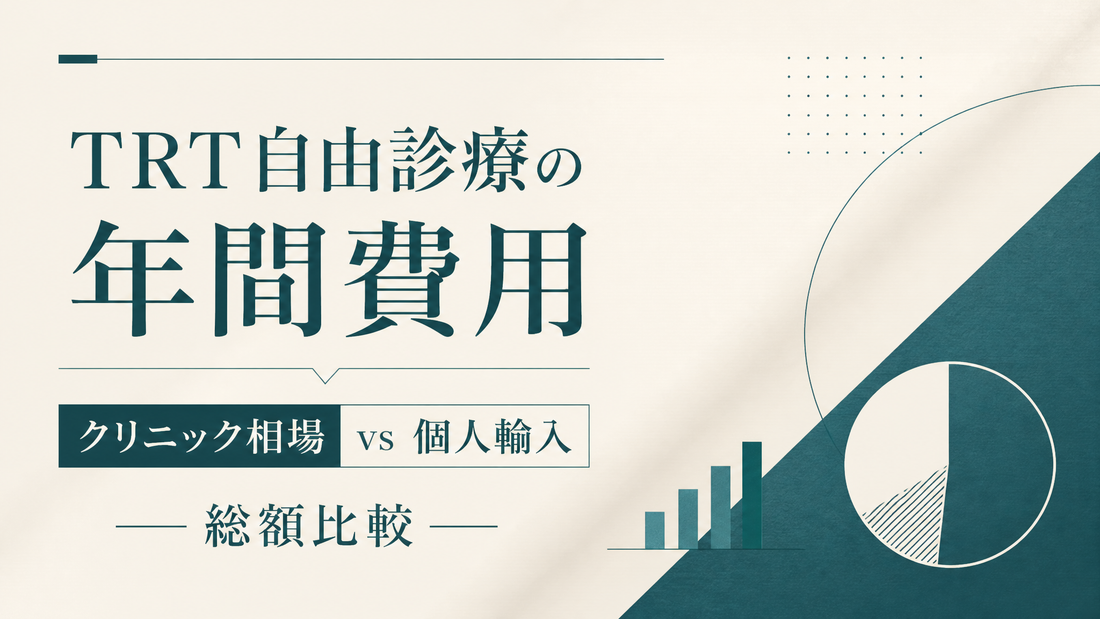 TRT自由診療の年間費用｜クリニック相場vs個人輸入の総額比較