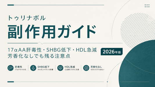 トゥリナボル副作用ガイド｜17αAA肝毒性・SHBG低下・HDL急減・芳香化なしでも残る注意点【2026年版】