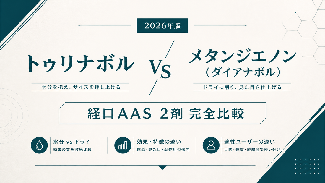 トゥリナボル vs メタンジエノン(ダイアナボル)｜経口AAS2剤完全比較・水分vsドライ・適性ユーザー差【2026年版】